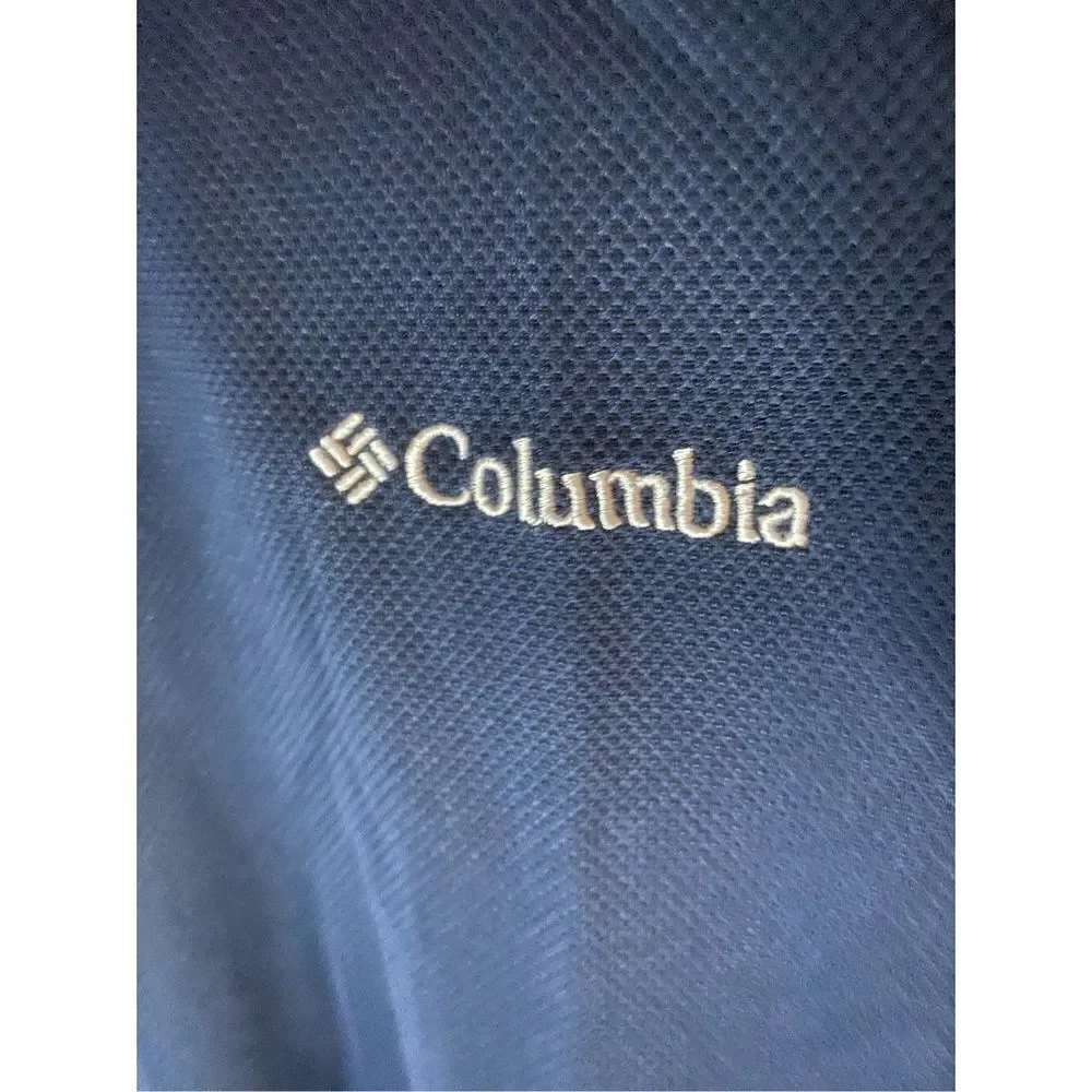 Columbia Omni shade, skin protection, navy blue polo shirt, size, XL